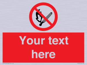 Custom No Open Flames Sign